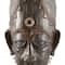 Brown Polystone Primitive African Mask Sculpture 8" x 4" x 18"